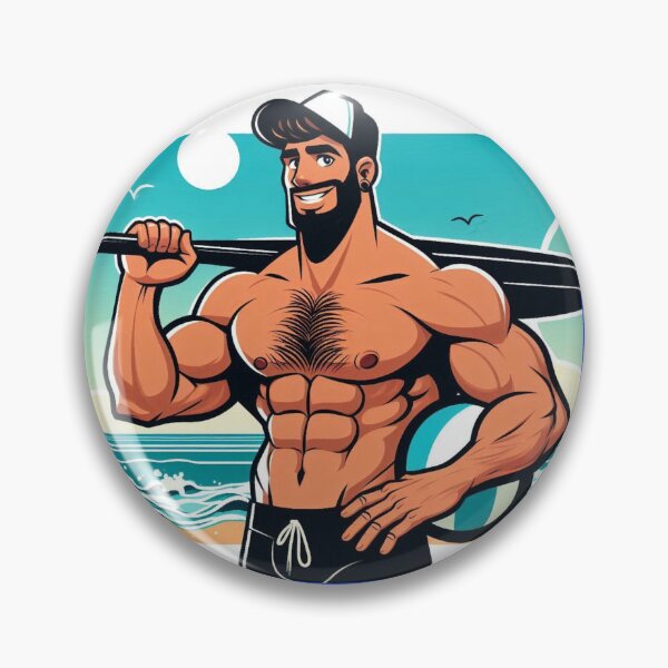 Item preview, Dark, Tall Summer Fun Muscle Bear Power LGBTQ Gay Pride Graphic Design designed and sold by ItsAKinkThing.