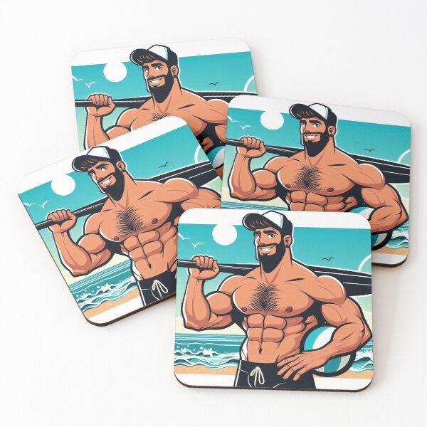 Item preview, Dark, Tall Summer Fun Muscle Bear Power LGBTQ Gay Pride Graphic Design designed and sold by ItsAKinkThing.
