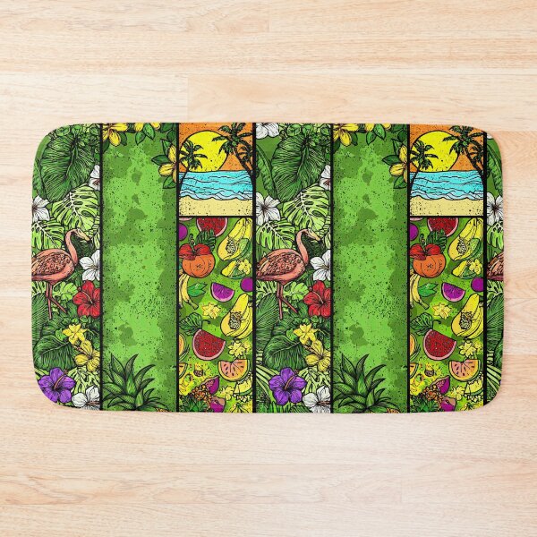 Item preview, Artistic tropical collage with flamingo and monstera leaves. designed and sold by Piotrek0001.