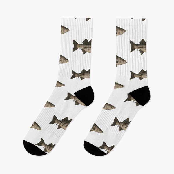 Item preview, Bass - Vintage Japanese Inspired Art - Stripped Bass Fish designed and sold by Kabuji Store.