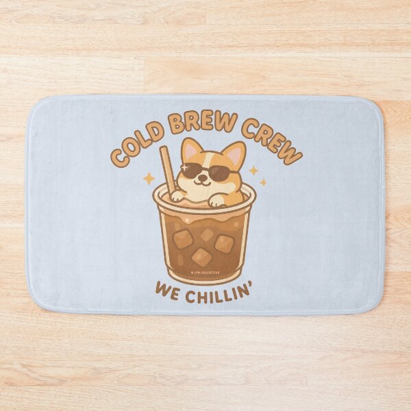 Item preview, Cold Brew Crew – Chillin’ Corgi in Coffee designed and sold by MLynCollective.