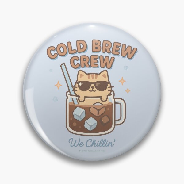 Item preview, Cold Brew Crew – Chillin’ Cat in Coffee Cup designed and sold by MLynCollective.