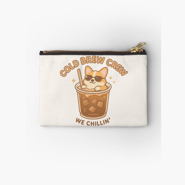 Item preview, Cold Brew Crew – Chillin’ Corgi in Coffee designed and sold by MLynCollective.