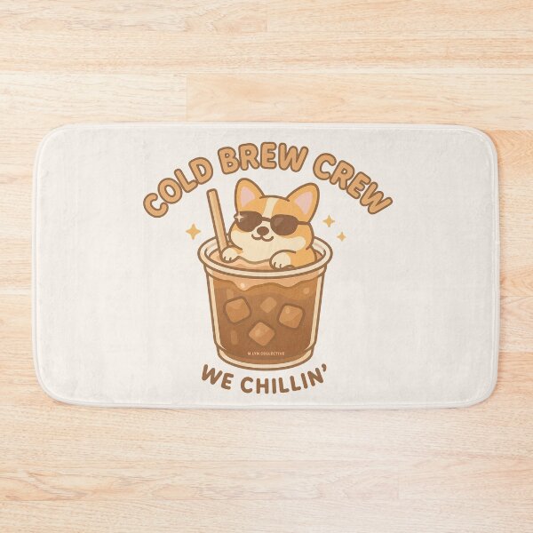 Item preview, Cold Brew Crew – Chillin’ Corgi in Coffee designed and sold by MLynCollective.