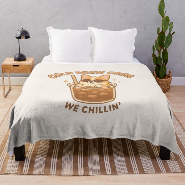 Item preview, Cold Brew Crew – Chillin’ Corgi in Coffee designed and sold by MLynCollective.