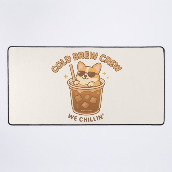 Item preview, Cold Brew Crew – Chillin’ Corgi in Coffee designed and sold by MLynCollective.