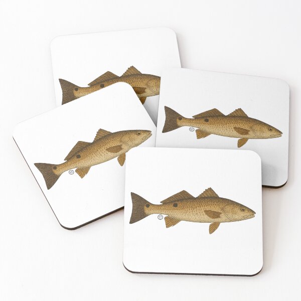Item preview, Red Drum - Vintage Japanese Inspired Art - Red Drum Fish designed and sold by Kabuji Store.