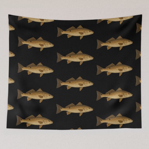 Item preview, Red Drum - Vintage Japanese Inspired Art - Red Drum Fish designed and sold by Kabuji Store.
