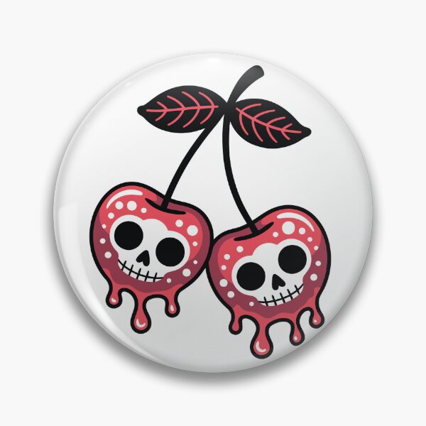 Item preview, Cute Skull Cherry Drip Kawaii Gothic Fruit Art designed and sold by Parkerzz.