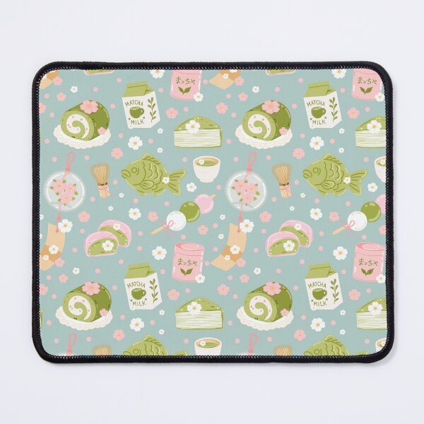 Item preview, Match Dessert Pattern - Japanese treats and floral Design designed and sold by Sunnyneststudio.
