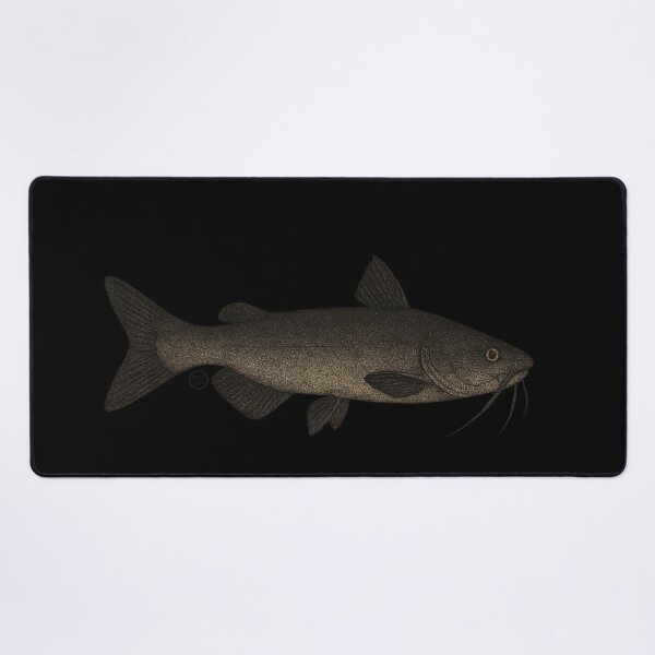 Item preview, Catfish- Vintage Japanese Inspired Art - Black Cat Fish designed and sold by Kabuji Store.
