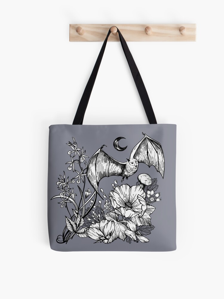 bat plants tote bag on Redbubble, art by sherrie thai of shaireproductions