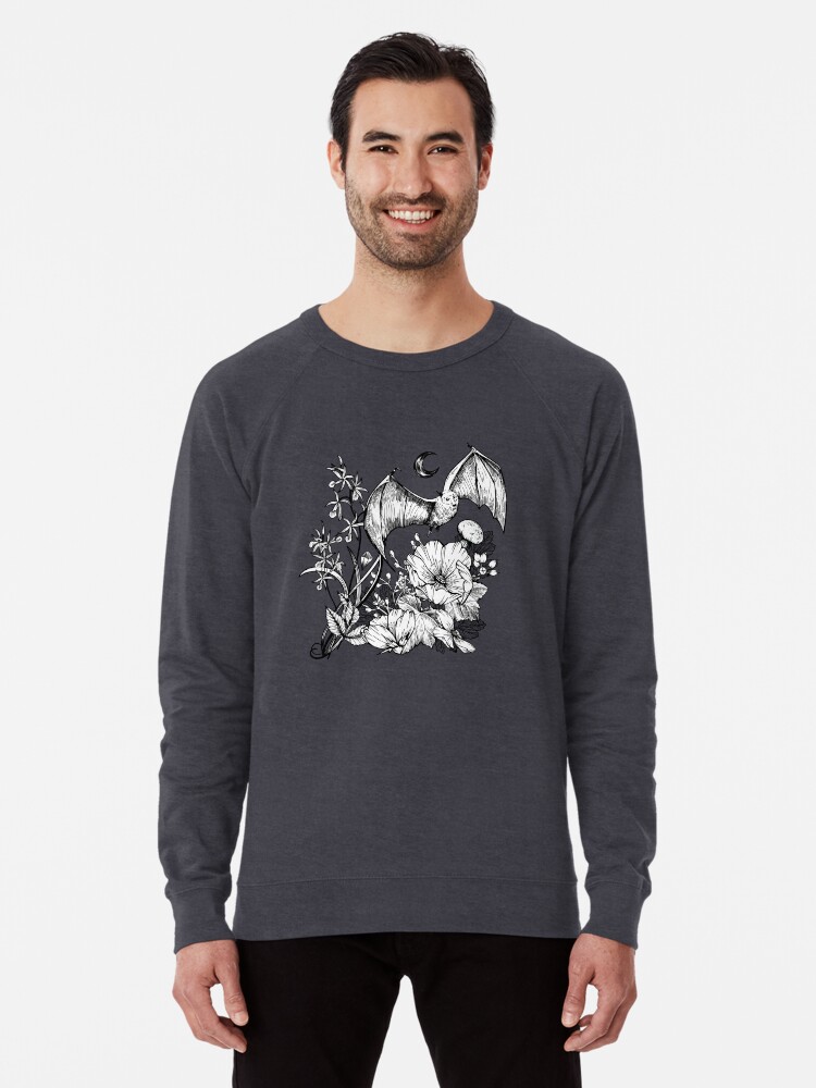 bat plants sweatshirt on Redbubble, art by sherrie thai of shaireproductions