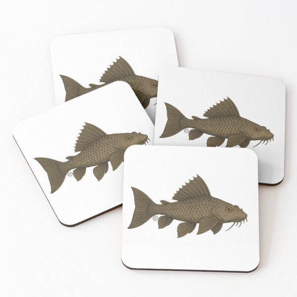 Item preview, Plecostomus - Vintage Japanese Inspired Art - Pleco Fish designed and sold by Kabuji Store.