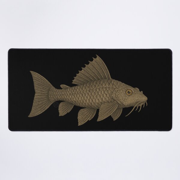 Item preview, Plecostomus - Vintage Japanese Inspired Art - Pleco Fish designed and sold by Kabuji Store.