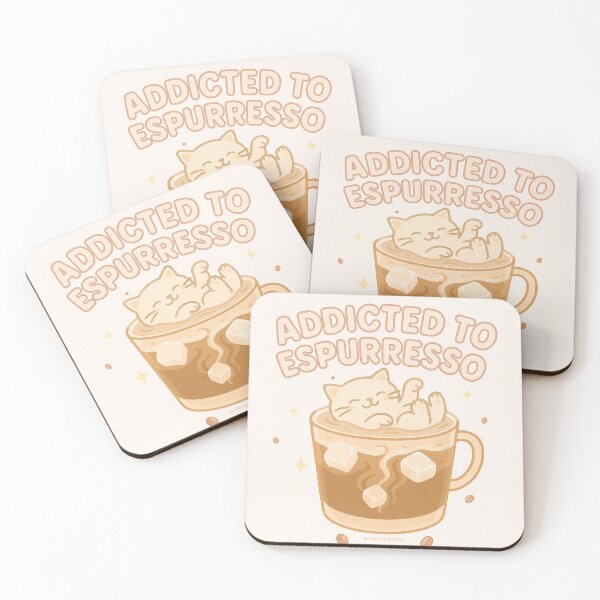Item preview, Addicted to Espurresso – Cute Cat in Coffee Design designed and sold by MLynCollective.