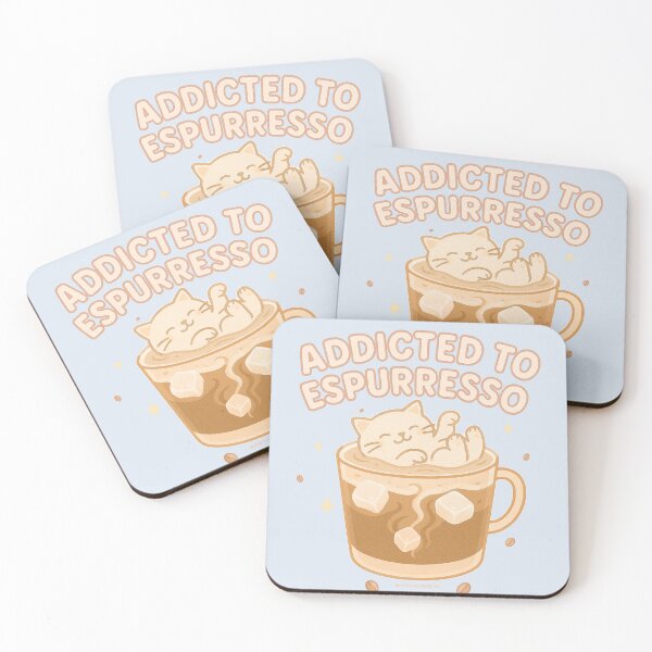 Item preview, Addicted to Espurresso – Cute Cat in Coffee Design designed and sold by MLynCollective.