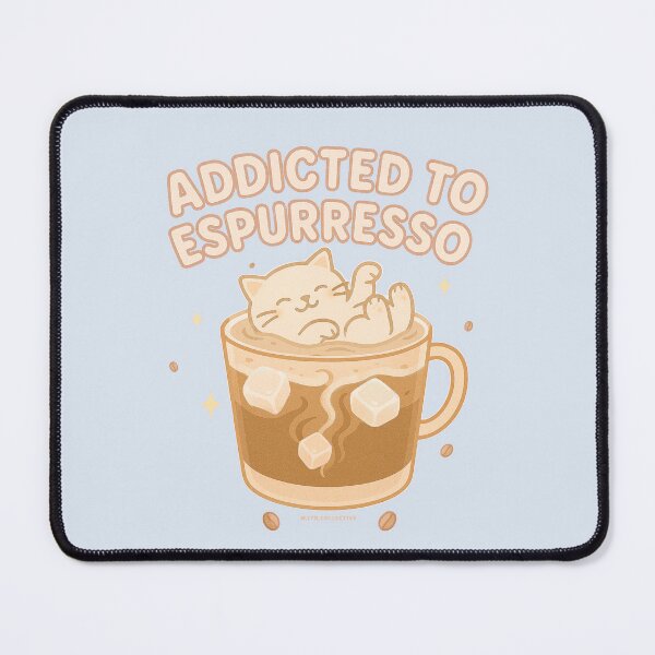Item preview, Addicted to Espurresso – Cute Cat in Coffee Design designed and sold by MLynCollective.