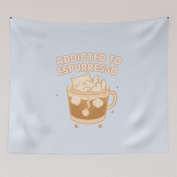 Item preview, Addicted to Espurresso – Cute Cat in Coffee Design designed and sold by MLynCollective.