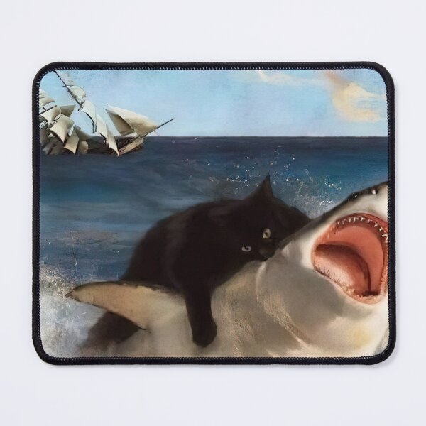 Item preview, Black Cat attacks Shark designed and sold by MorningFive.