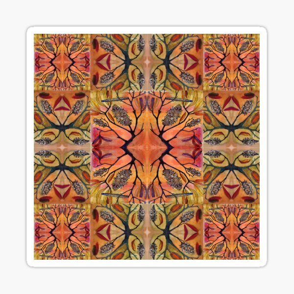 Item preview, Mandala Coastal Banksia Red designed and sold by RainWhiteArt.