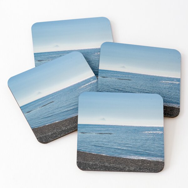 Item preview, Shimmering Horizon – Penzance Beach with Distant St Michael’s Mount designed and sold by Rowena Ko.