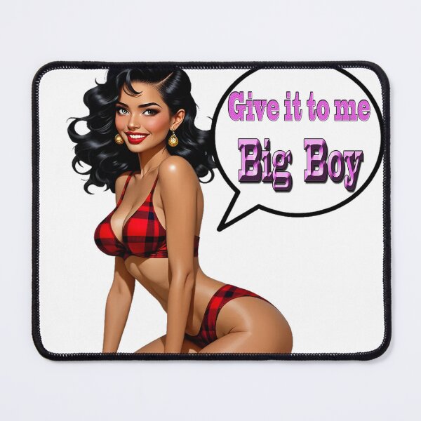 Item preview, Give it to me Big Boy, Naughty, Sexy Girl in a Tartan Bikini. designed and sold by Huskyyy Designs.