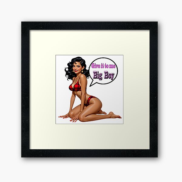 Item preview, Give it to me Big Boy, Naughty, Sexy Girl in a Tartan Bikini. designed and sold by Huskyyy Designs.