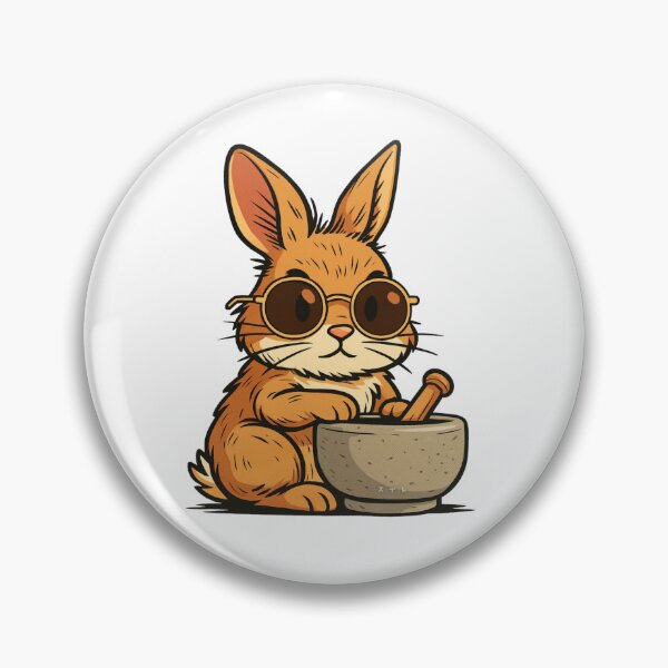 Item preview, Cool Bunny Chef – Cartoon Rabbit with Mortar designed and sold by JunsH.