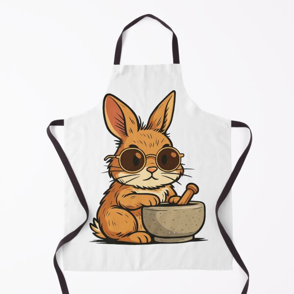 Item preview, Cool Bunny Chef – Cartoon Rabbit with Mortar designed and sold by JunsH.