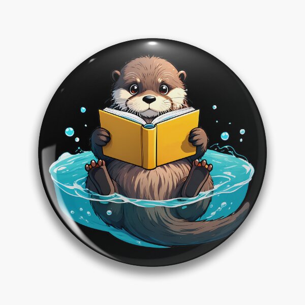 Item preview, Otter Reading designed and sold by Funny Vintage Stickers And T-Shirts.