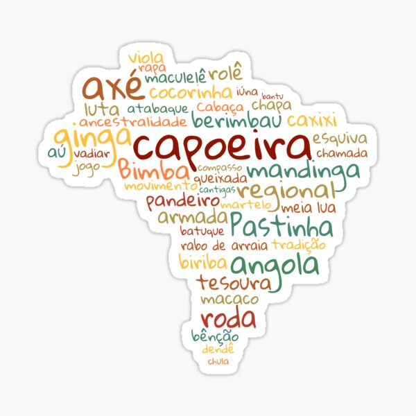 Artikel-Vorschau von Capoeira Wörter Brasilianische Karte, designt und verkauft von incantia.