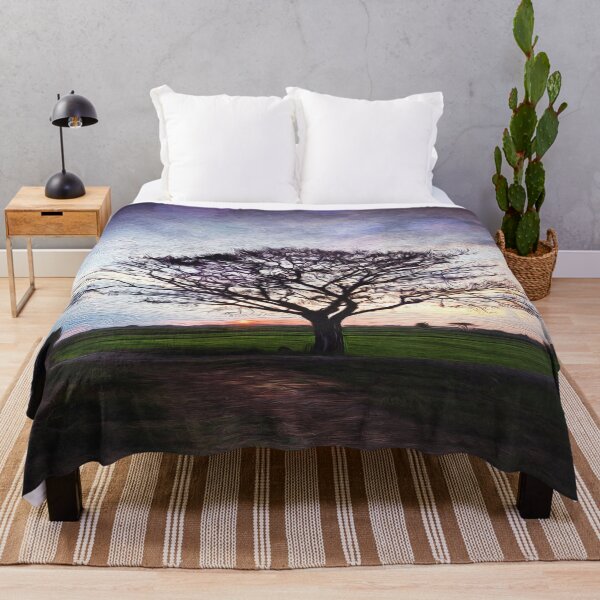 Item preview, Hermoso árbol Bokeh en un campo de arroz tailandés al atardecer. designed and sold by Huskyyy Designs.