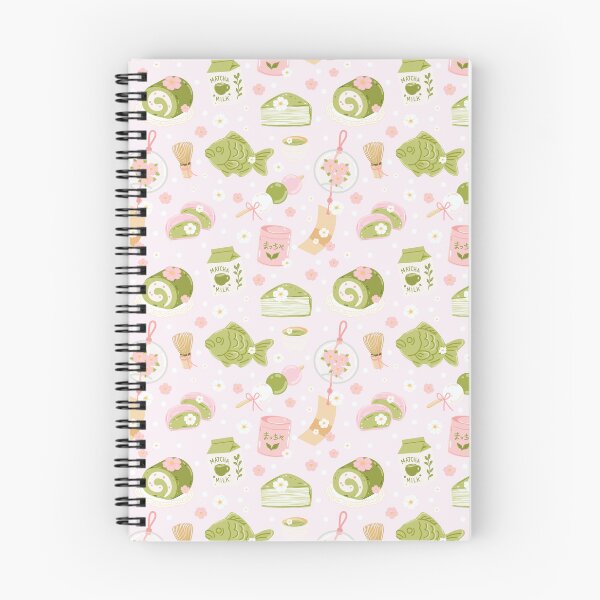 Item preview, Match Dessert Pattern - Japanese treats and floral Design pink  designed and sold by Sunnyneststudio.