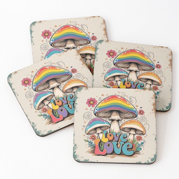 Item preview, Love Is Love – Retro Pride Mushrooms designed and sold by 0606PM.