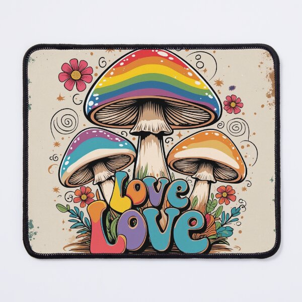 Item preview, Love Is Love – Retro Pride Mushrooms designed and sold by 0606PM.