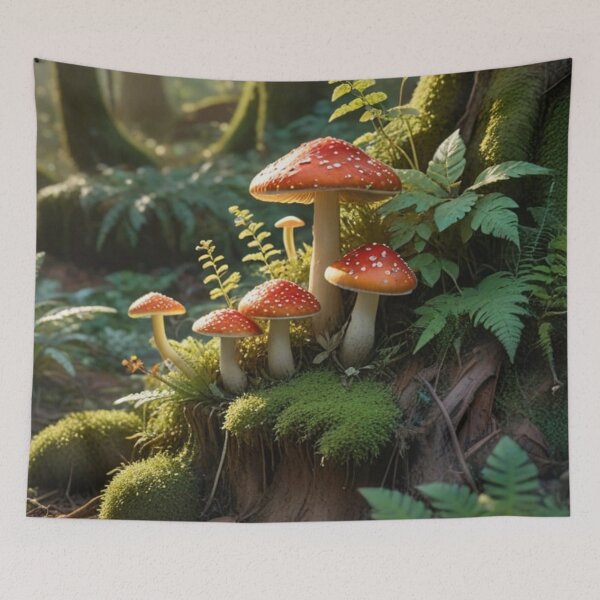 Item preview, Enchanted Redcapped Mushroom Forest designed and sold by The Digital Compass.