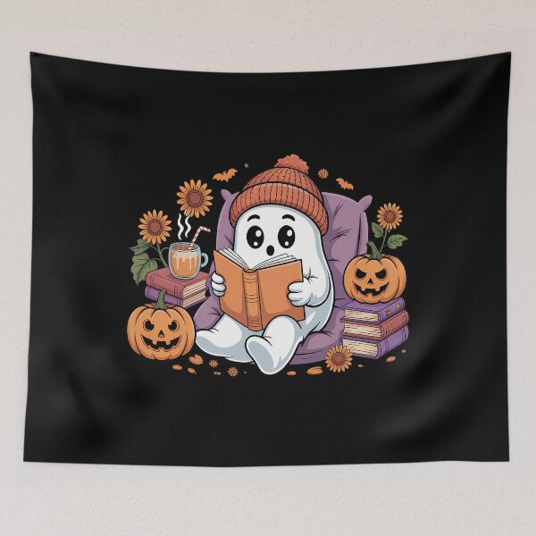Item preview, Reading Ghost Pumpkin Halloween Teacher designed and sold by brynatshop.