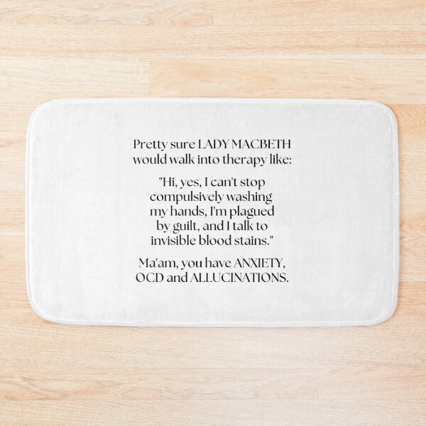 Item preview, Lady Macbeth tiene TOC y ansiedad designed and sold by ObsidianDaz.