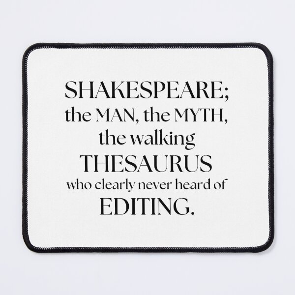 Item preview, Shakespeare Man Myth Walking Thesaurus designed and sold by ObsidianDaz.