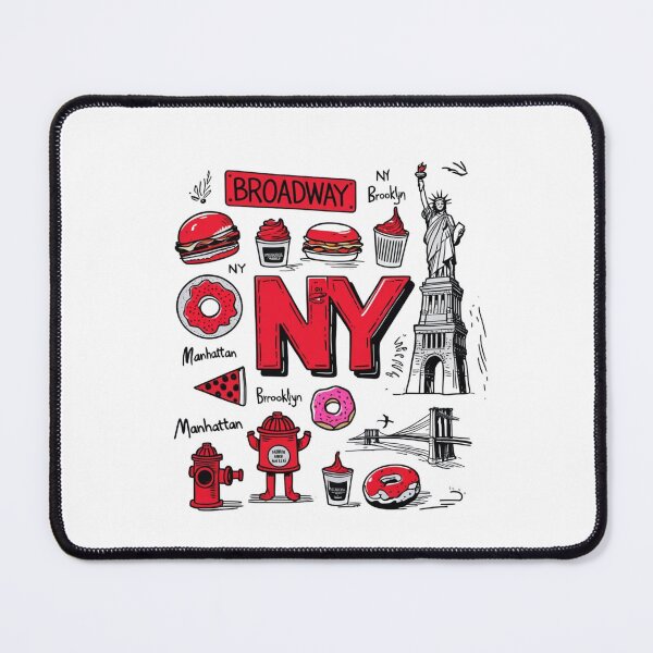 Item preview, Iconic New York City Landmarks & Foodie Delights Design designed and sold by Frame of Mind .