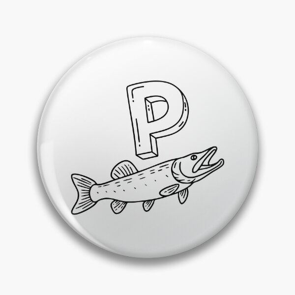 Item preview, An illustration of letter P stand for pike designed and sold by rasagamastore.