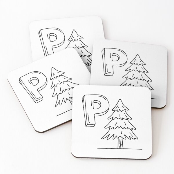 Item preview, An illustration of letter P stand for pine designed and sold by rasagamastore.