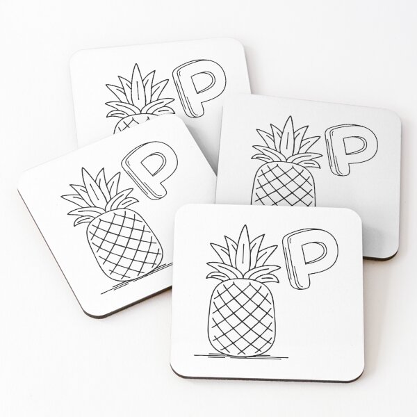 Item preview, An illustration of letter P stand for pineapple designed and sold by rasagamastore.