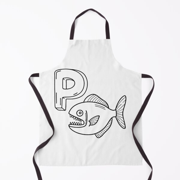 Item preview, An illustration of letter P stand for piranha designed and sold by rasagamastore.