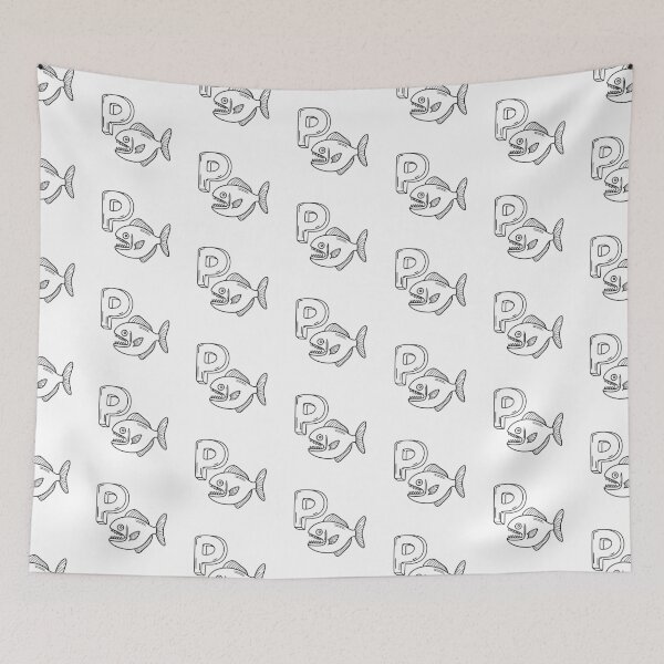 Item preview, An illustration of letter P stand for piranha designed and sold by rasagamastore.