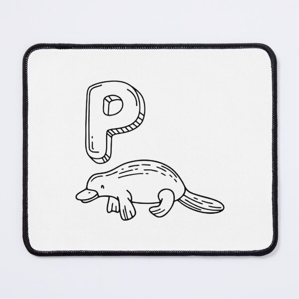 Item preview, An illustration of letter P stand for platypus designed and sold by rasagamastore.