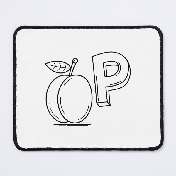 Item preview, An illustration of letter P stand for plum designed and sold by rasagamastore.