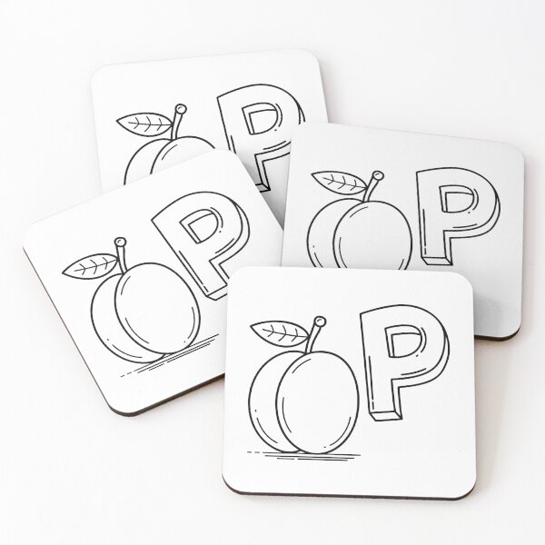 Item preview, An illustration of letter P stand for plum designed and sold by rasagamastore.