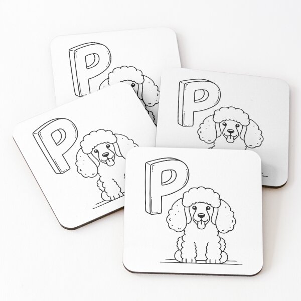 Item preview, An illustration of letter P stand for poodle designed and sold by rasagamastore.